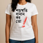 Saraswati Banan Koro To - Fun Bengali T-Shirt, Round Neck, Unisex Design