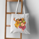 Durga Pujo - Special Edition, 100% Cotton Reusable, and Lightweight Tote with Zip